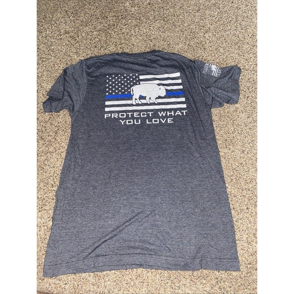 Thin Blue Line Respect Mens Shirt Medium Short Sleeve Peacemaker Trading Graphic - Picture 5 of 5